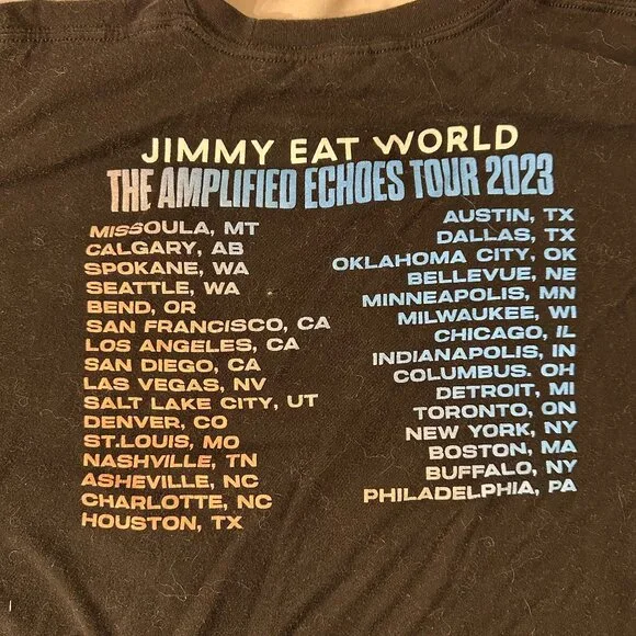 Jimmy Eat World 2023 tour t-shirt - size XXL - Picture 3 of 3